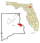 Clay County Florida Incorporated and Unincorporated areas Green Cove Springs Highlighted